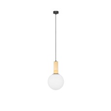 9009327 Висечка светилка SPAZIO 1хЕ27 А45 Жолт порцелан и опално стакло Nova Luce